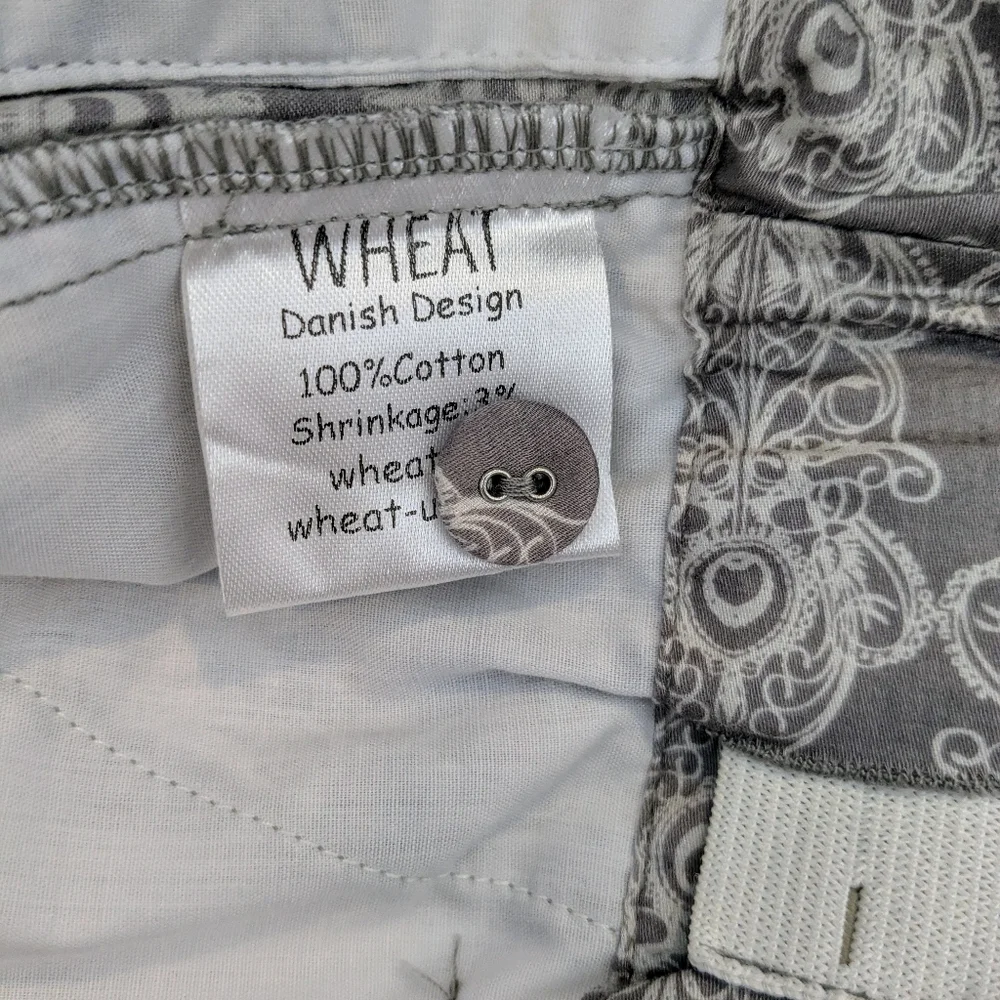 WHEAT Paisley Ornate Modern Cotton Gray Sleeveless Top & Shorts Set Size 4T NWT